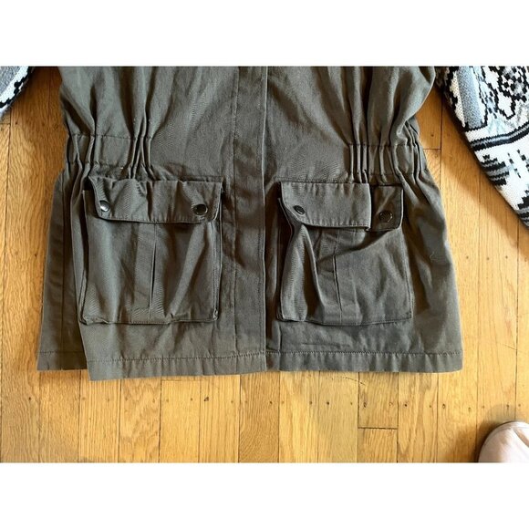 Vintage Havanah Olive Green & Ivory Cargo Sweater Utility Jacket Size Medium - Picture 6 of 13